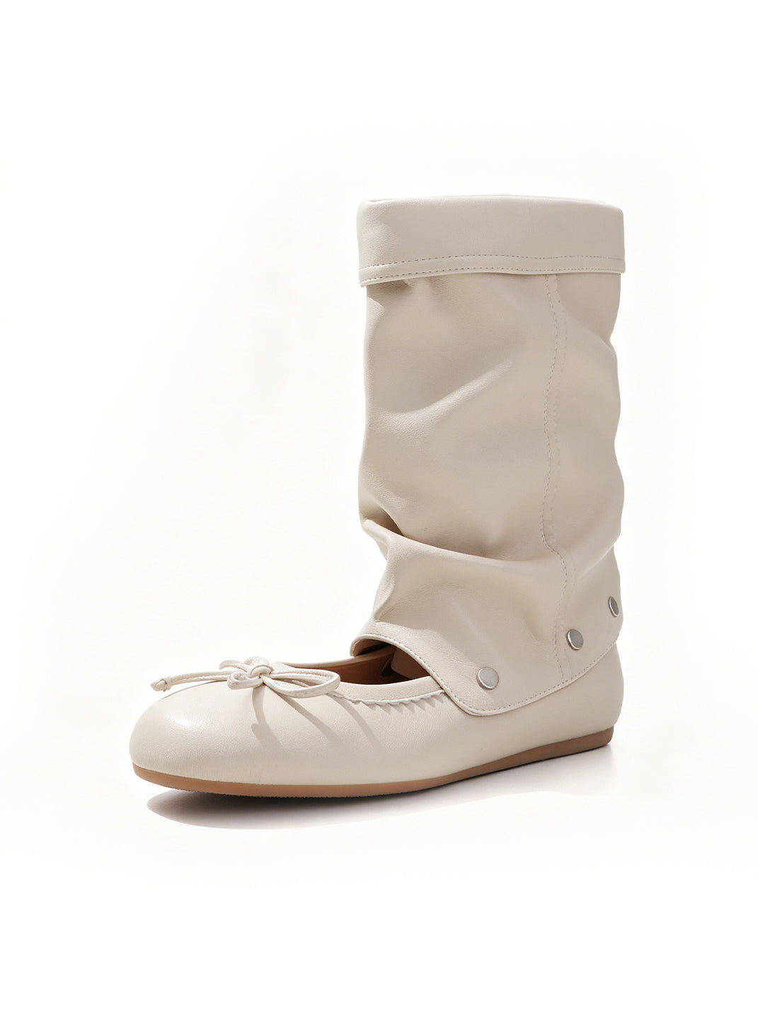 Convertible Bow-Wrap Slouchy Sandal Boots