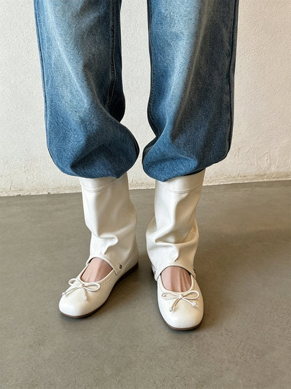 Convertible Bow-Wrap Slouchy Sandal Boots