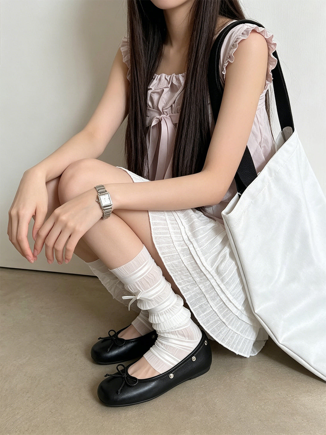 Convertible Bow-Wrap Slouchy Sandal Boots