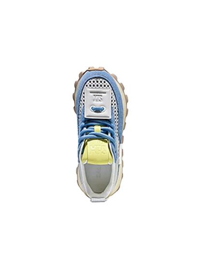 Perforated Leather Platform Casual Shoes