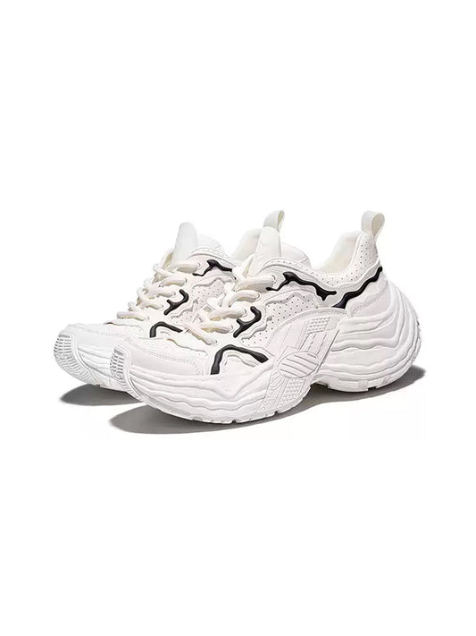Flux Form Sculpted Leather Sneakers