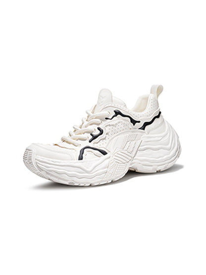 Flux Form Sculpted Leather Sneakers