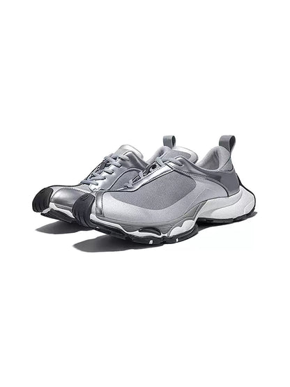 Metallic Split-Toe Technical Runner Sneakers