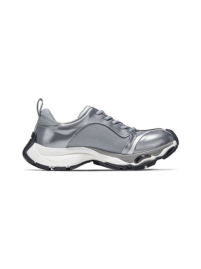 Metallic Split-Toe Technical Runner Sneakers