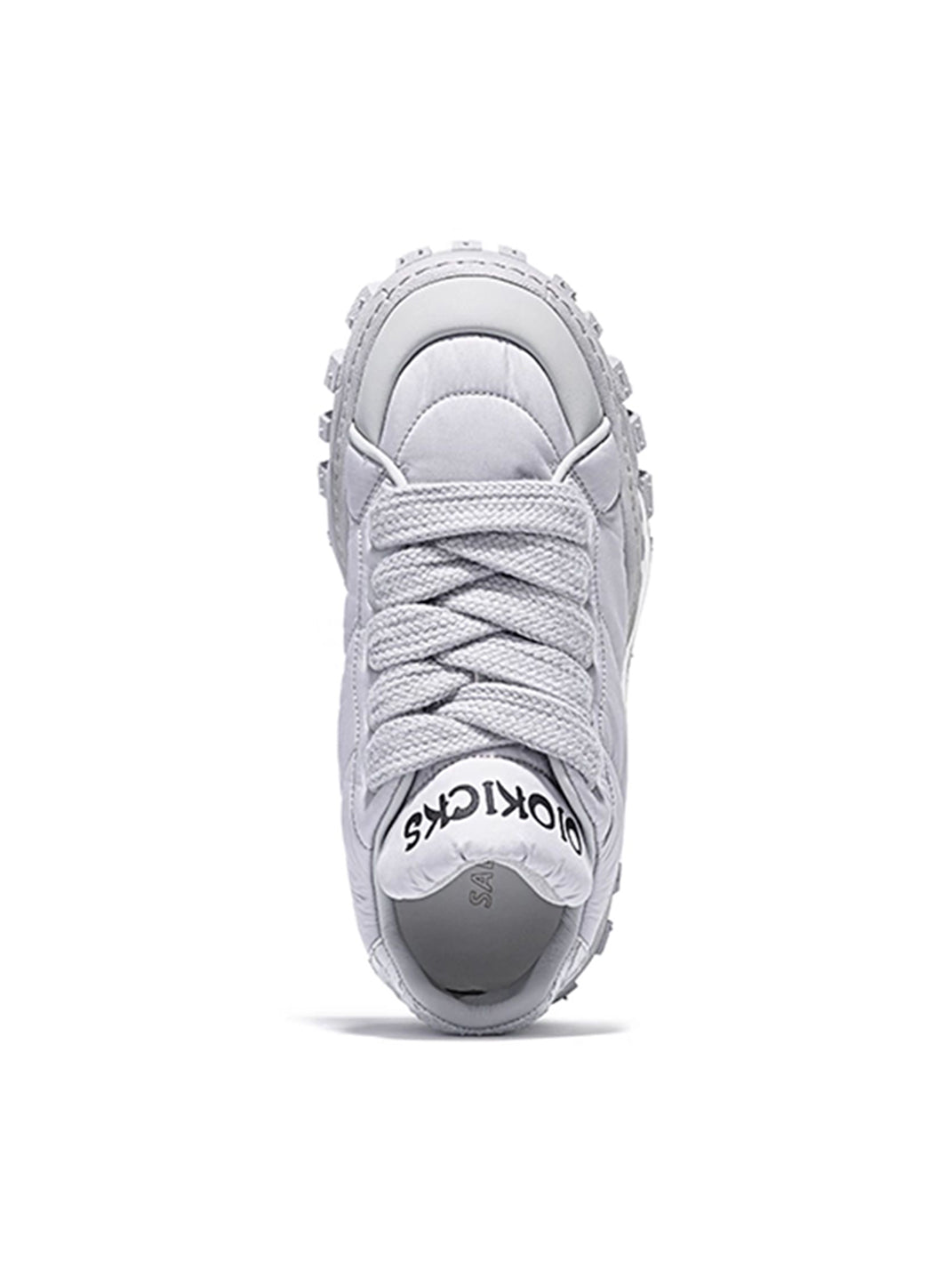Ripple-Sole Leather Trail Runner Sneakers