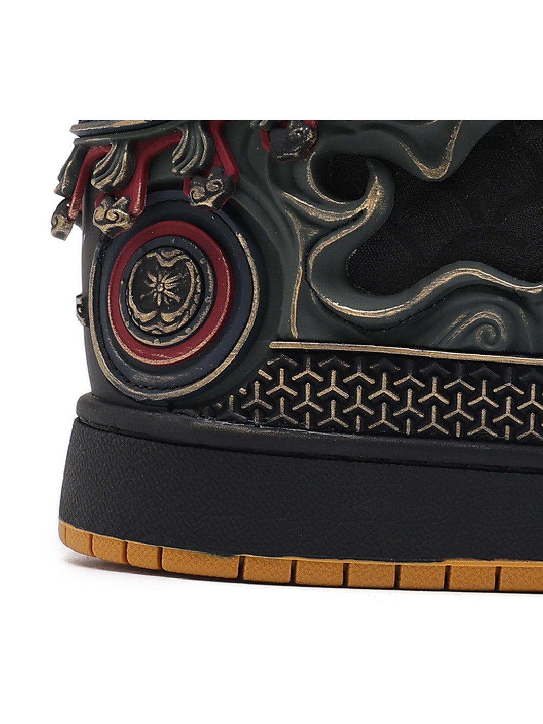 Gilded Mythic Armor High-Top Sneakers