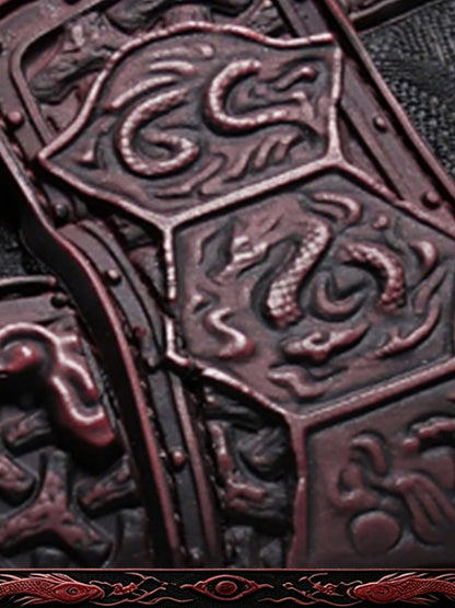Crimson Jin Yi Wei Embossed Low-Top Sneakers