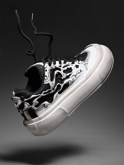 Black White Tai Chi Panda Platform Sneakers
