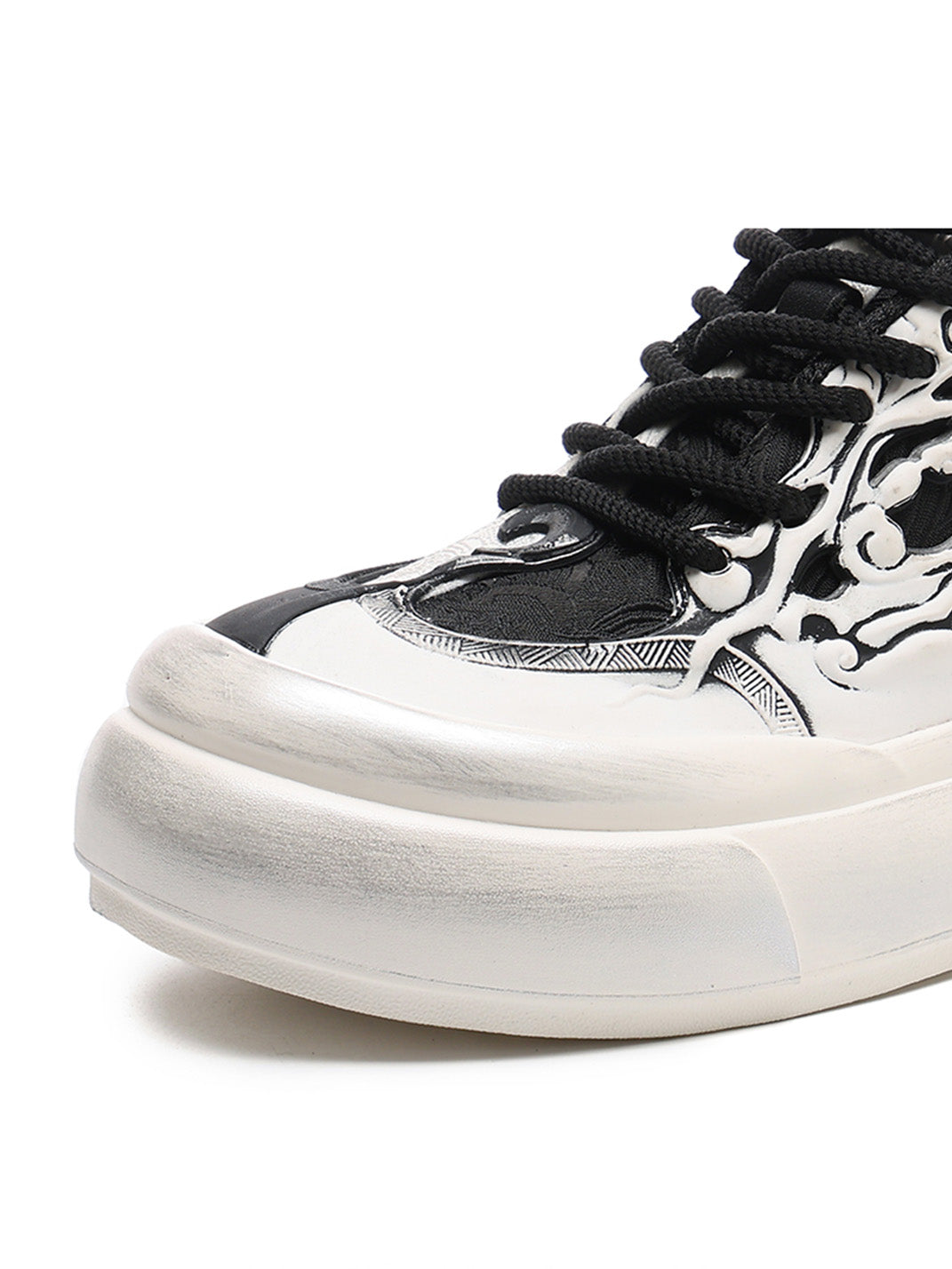 Black White Tai Chi Panda Platform Sneakers