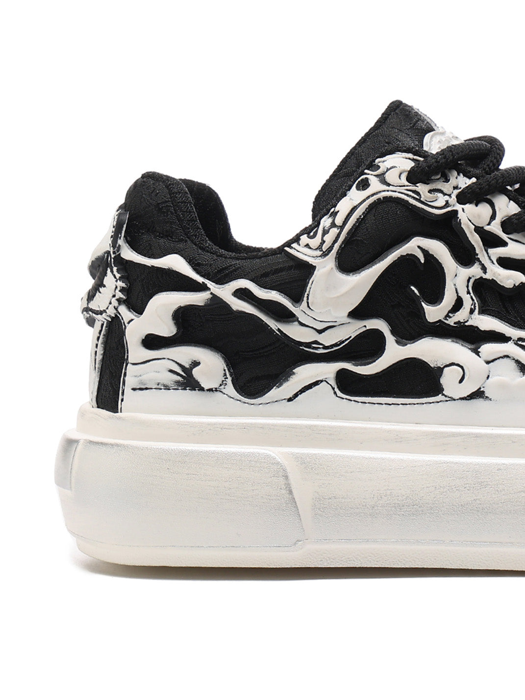 Black White Tai Chi Panda Platform Sneakers