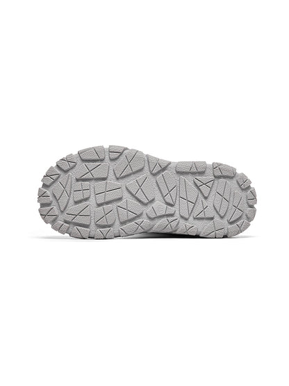 Silver Drawstring Puffer Snow Boots