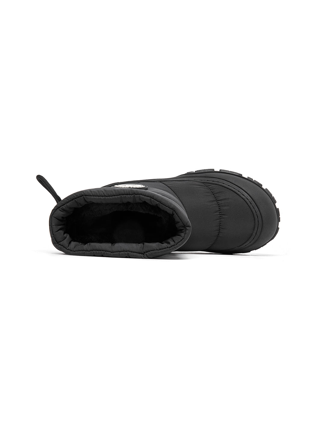 Silver Drawstring Puffer Snow Boots