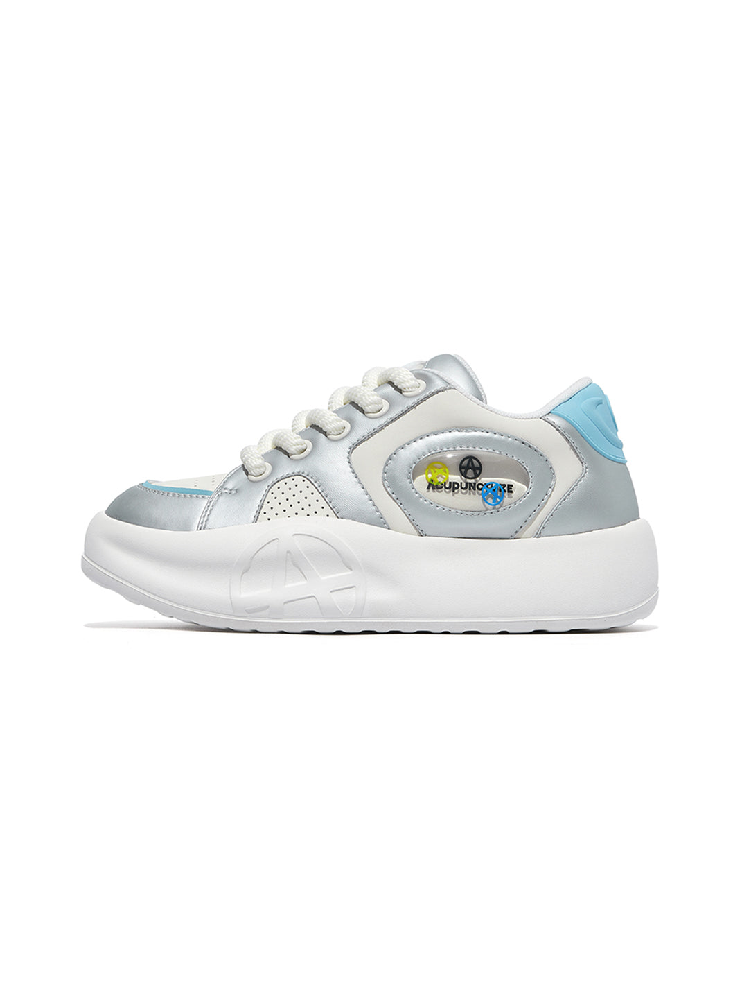 Silver Metallic PU Platform Sneakers