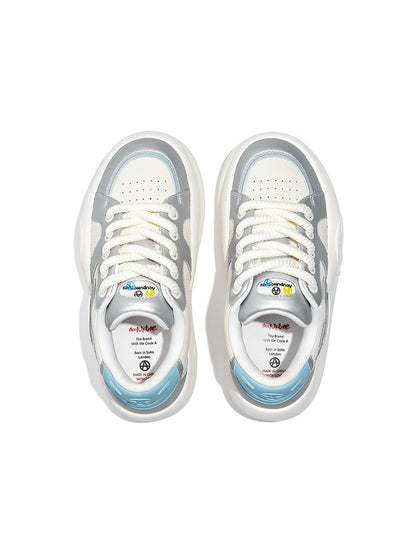 Silver Metallic PU Platform Sneakers