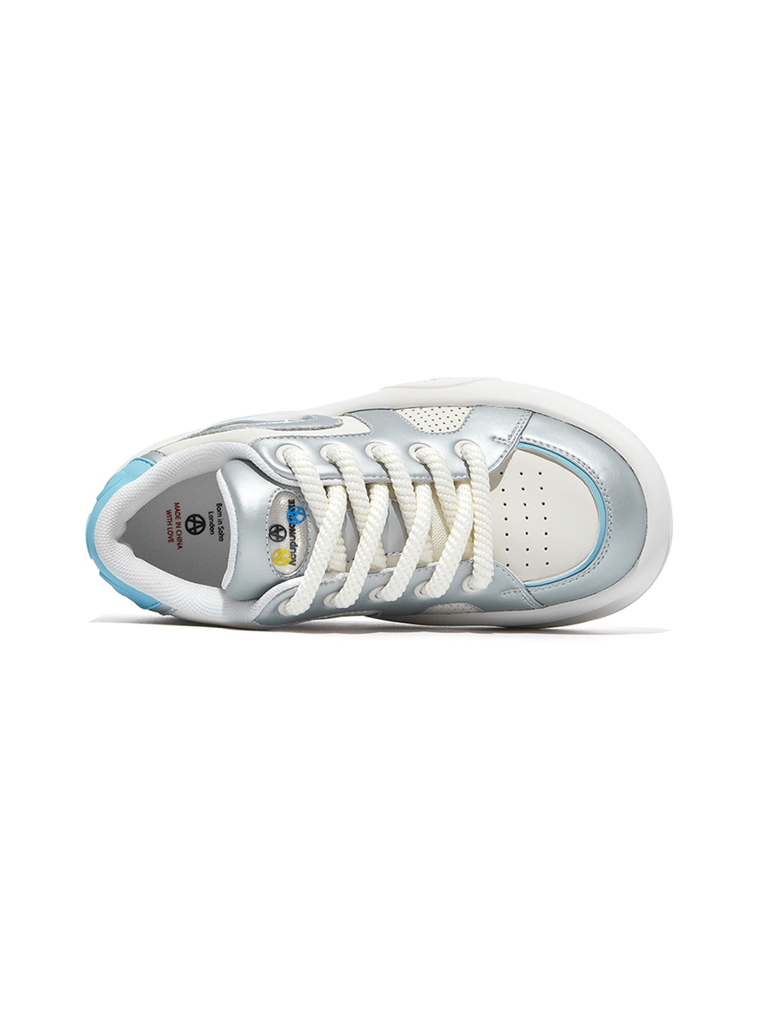 Silver Metallic PU Platform Sneakers