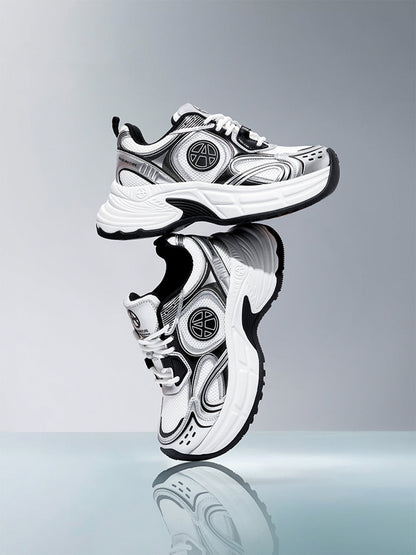 Silver Wave Chunky Dad Sneakers