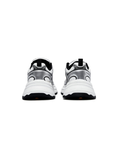 Silver Wave Chunky Dad Sneakers