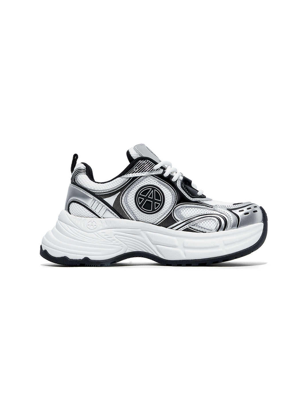 Silver Wave Chunky Dad Sneakers