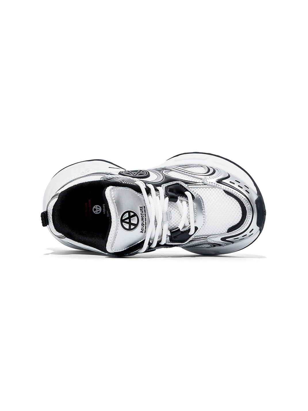 Silver Wave Chunky Dad Sneakers