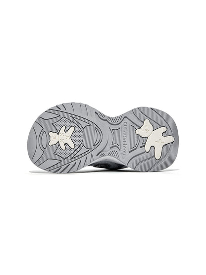 Silver Wave Chunky Dad Sneakers