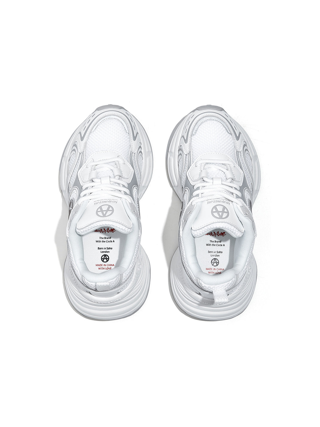 Silver Wave Chunky Dad Sneakers