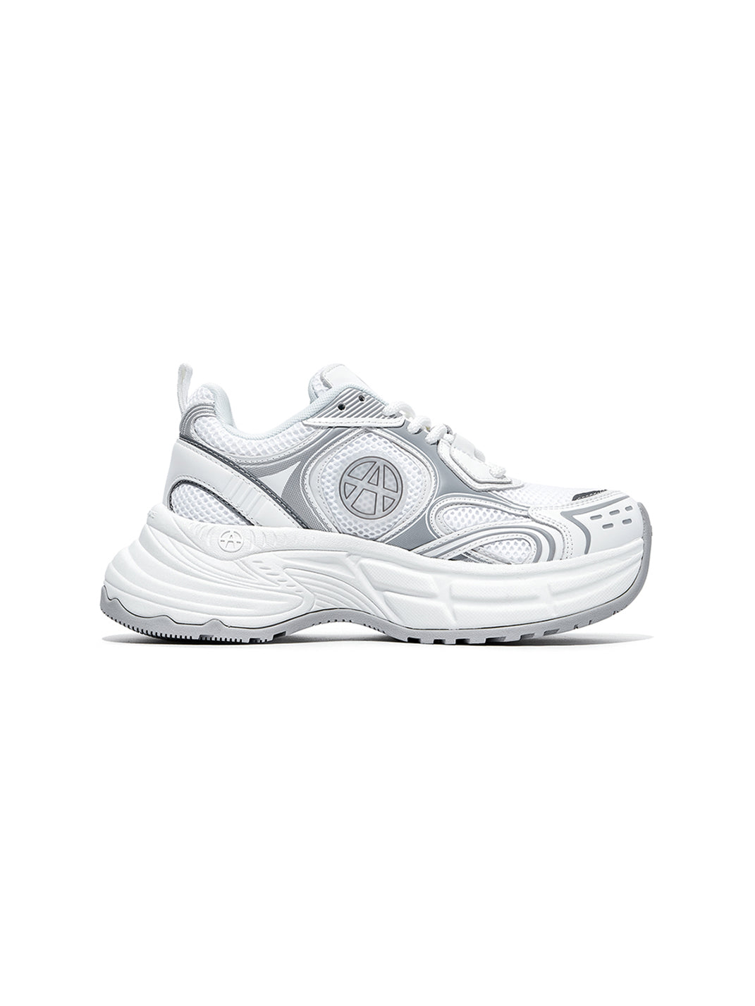Silver Wave Chunky Dad Sneakers