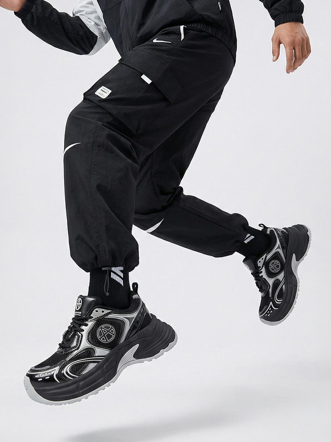 Silver Wave Chunky Dad Sneakers