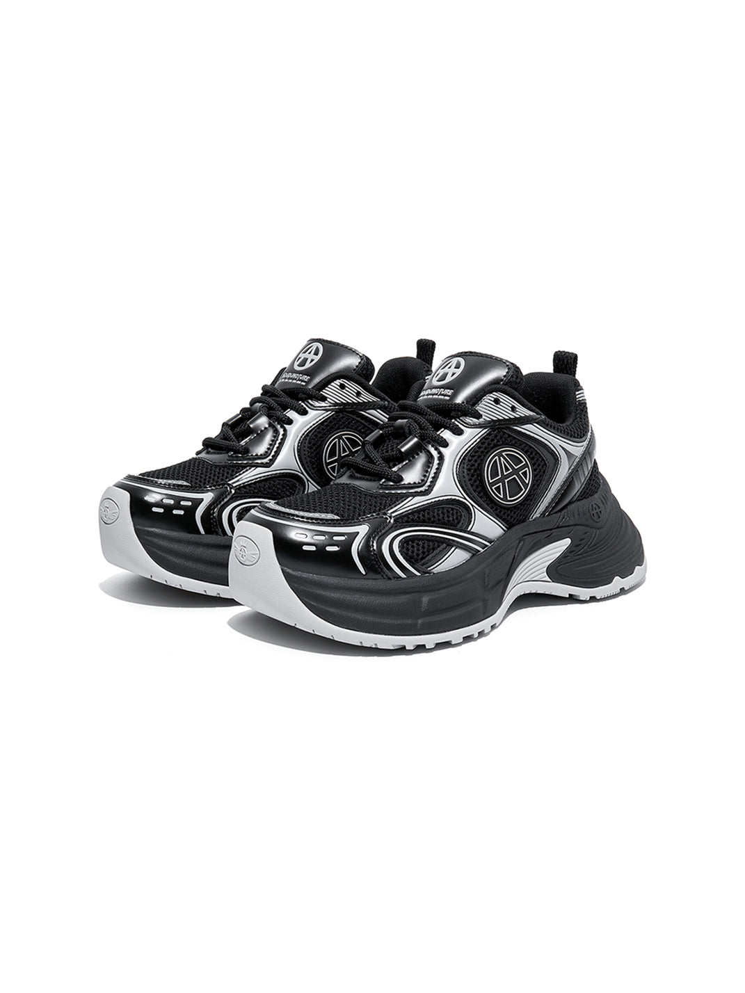 Silver Wave Chunky Dad Sneakers