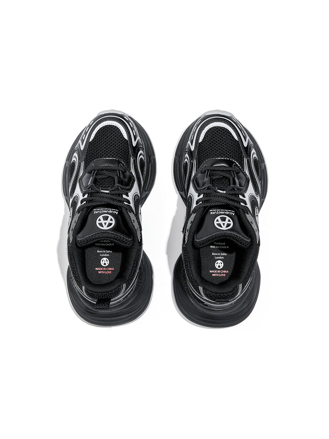 Silver Wave Chunky Dad Sneakers