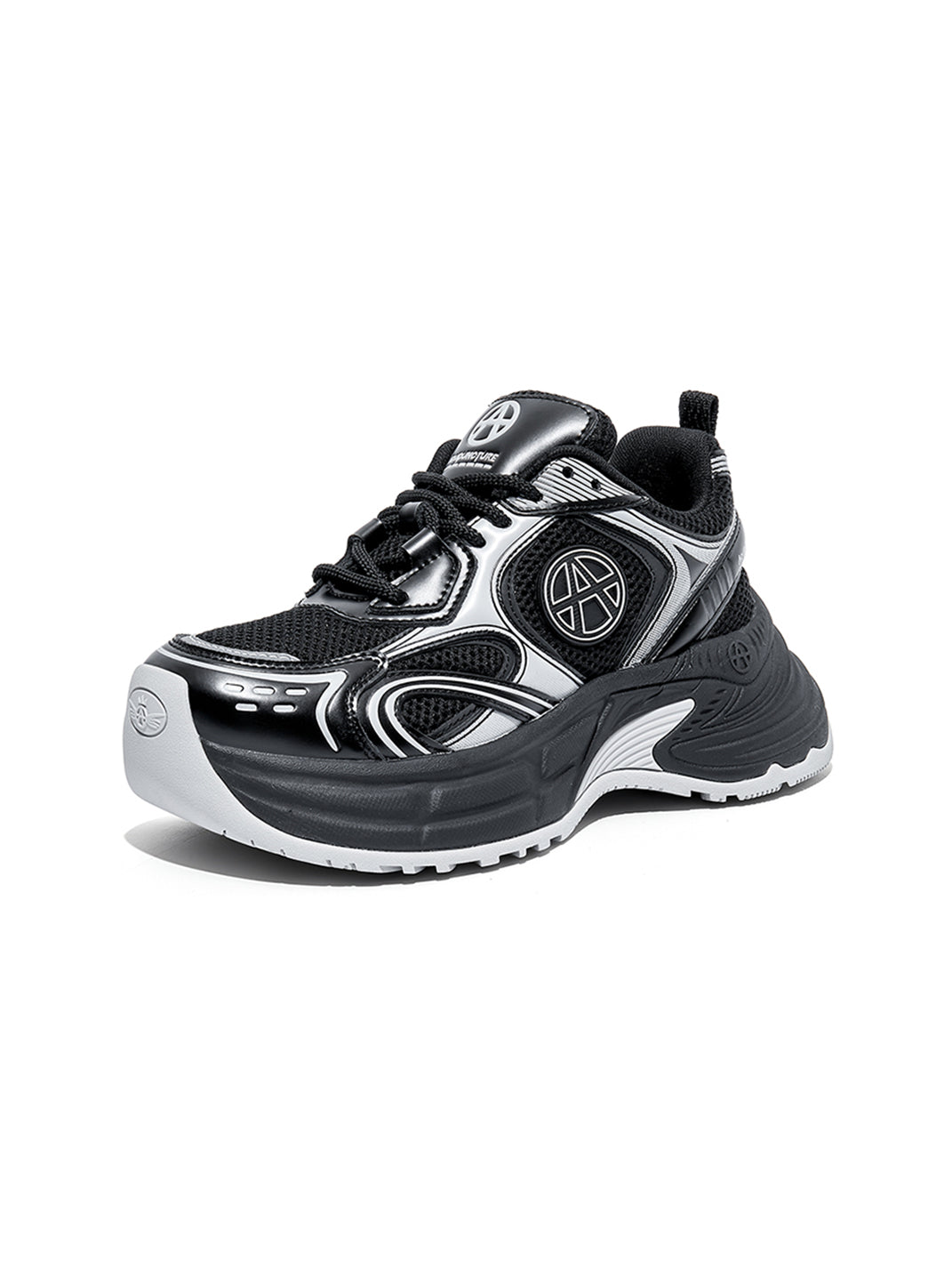 Silver Wave Chunky Dad Sneakers