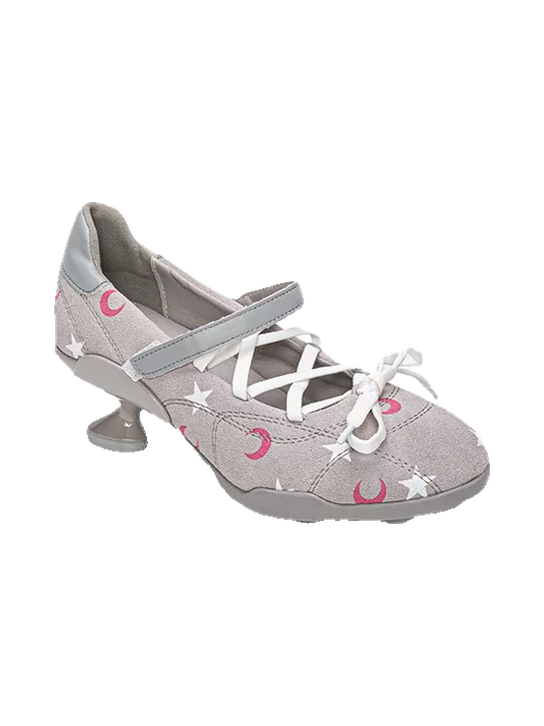 Moon-Print Low-Heel Sport Mary Janes