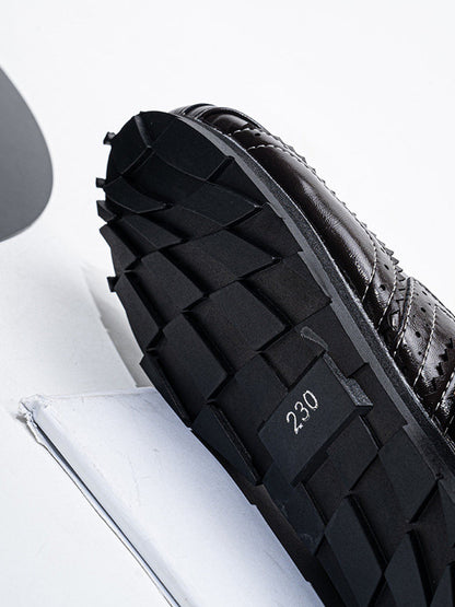 Studded Double-Buckle Square-Toe Flats
