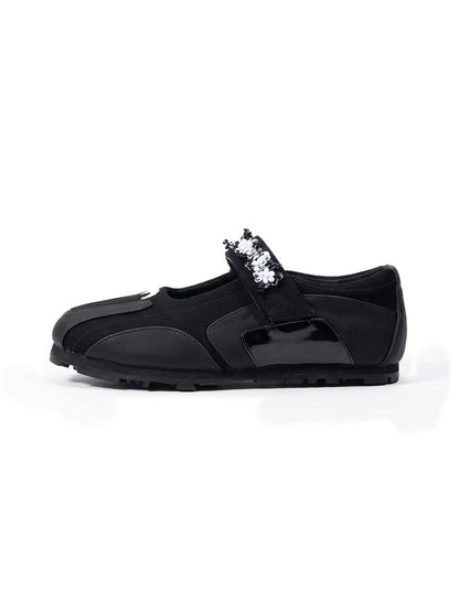 Beaded-Strap Sport Ballet Mary Janes