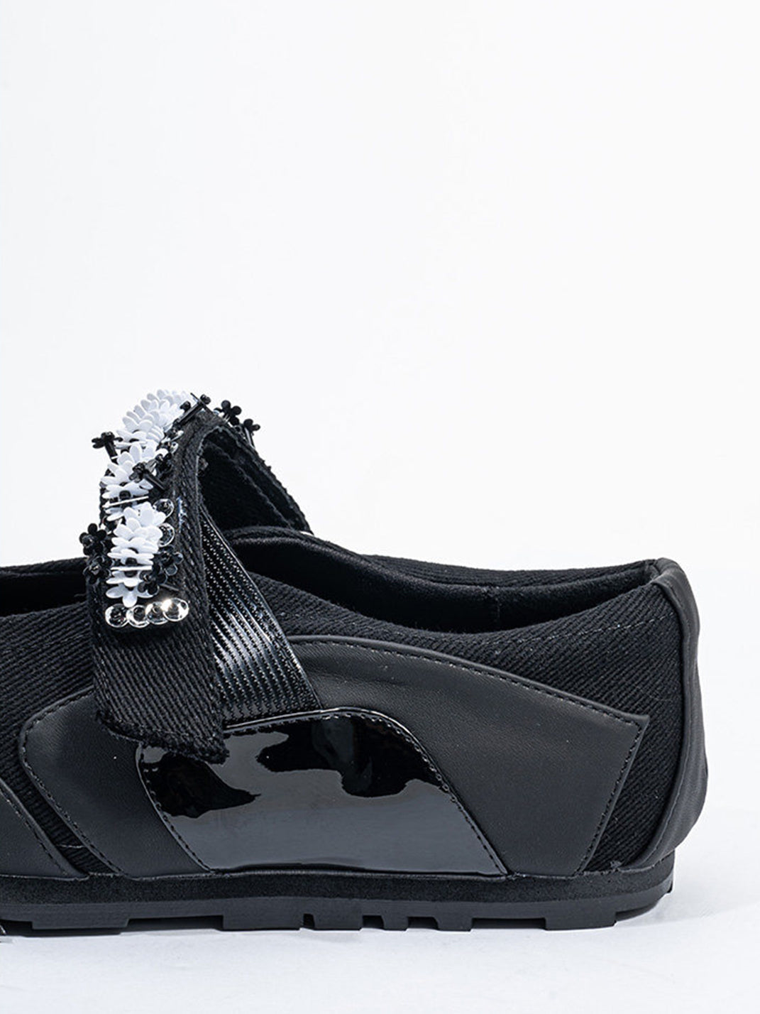 Beaded-Strap Sport Ballet Mary Janes