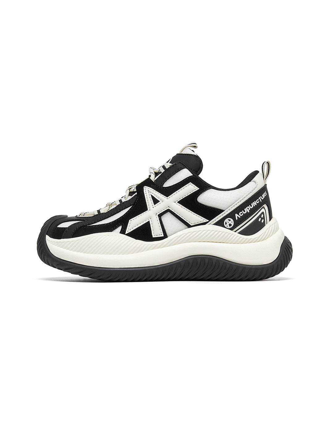 Star-Lace Wave-Sole Chunky Sneakers