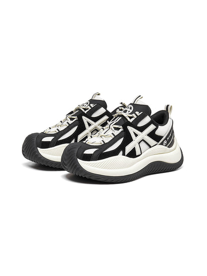 Star-Lace Wave-Sole Chunky Sneakers
