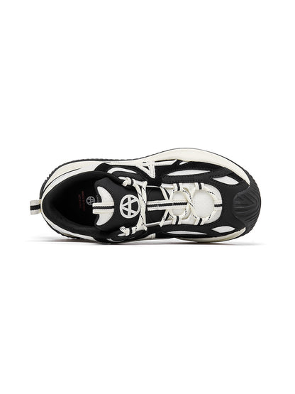 Star-Lace Wave-Sole Chunky Sneakers