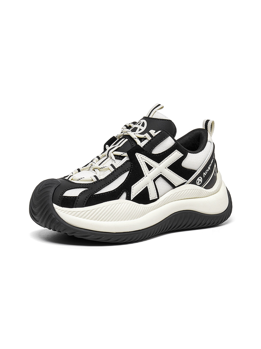Star-Lace Wave-Sole Chunky Sneakers
