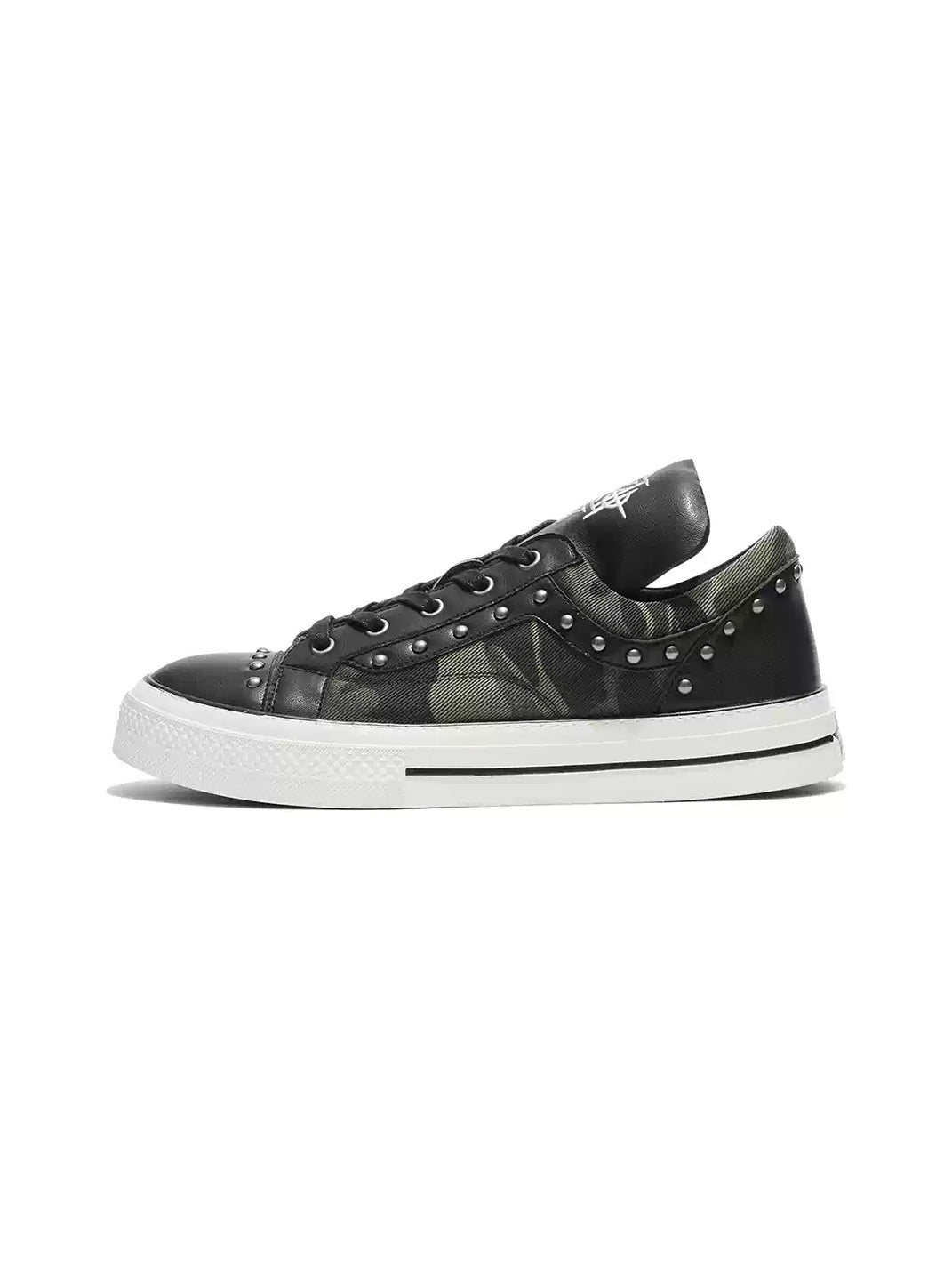 Studded Camo Panel Platform Sneakers