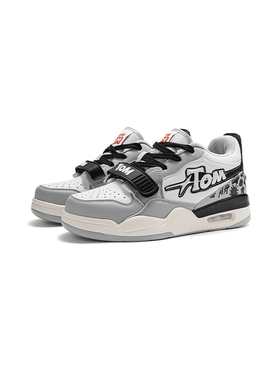 Colorblock Basketball-Inspired Court Sneakers
