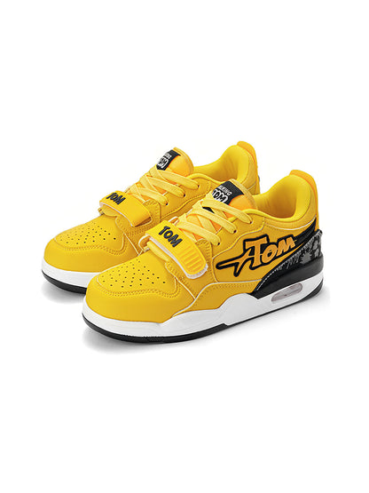 Colorblock Basketball-Inspired Court Sneakers