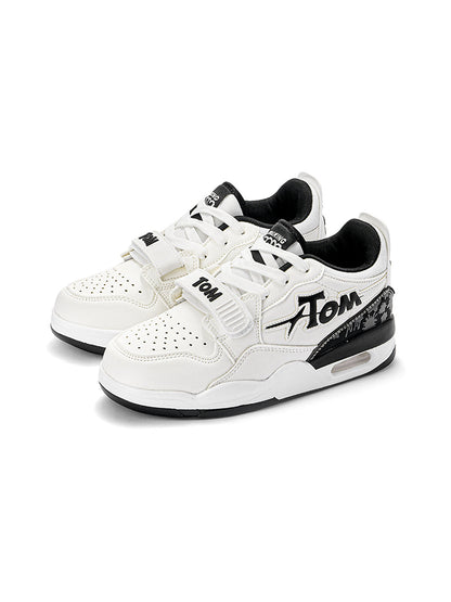 Colorblock Basketball-Inspired Court Sneakers