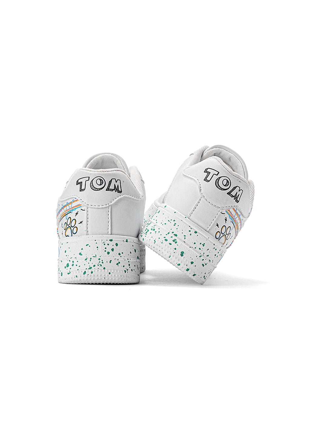 Graffiti Lightning Low-Top Court Sneakers