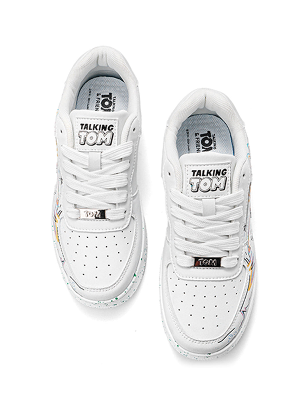 Graffiti Lightning Low-Top Court Sneakers
