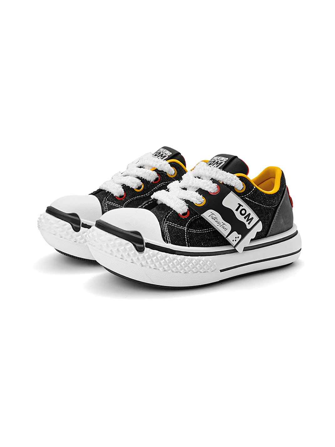Contrast Graphic Chunky-Sole Low-Top Sneakers