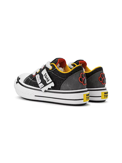 Contrast Graphic Chunky-Sole Low-Top Sneakers