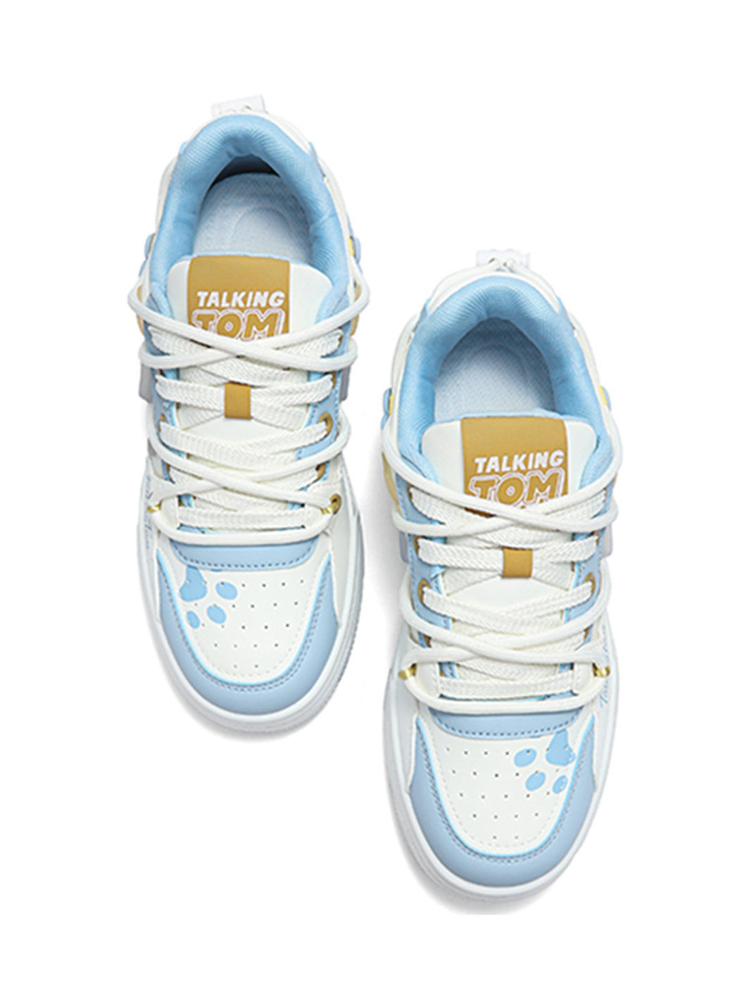 Paw-Panel Padded Low-Top Court Sneakers