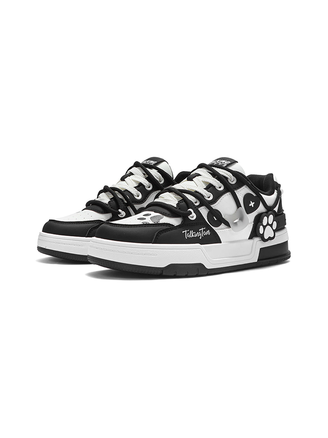 Paw-Panel Padded Low-Top Court Sneakers