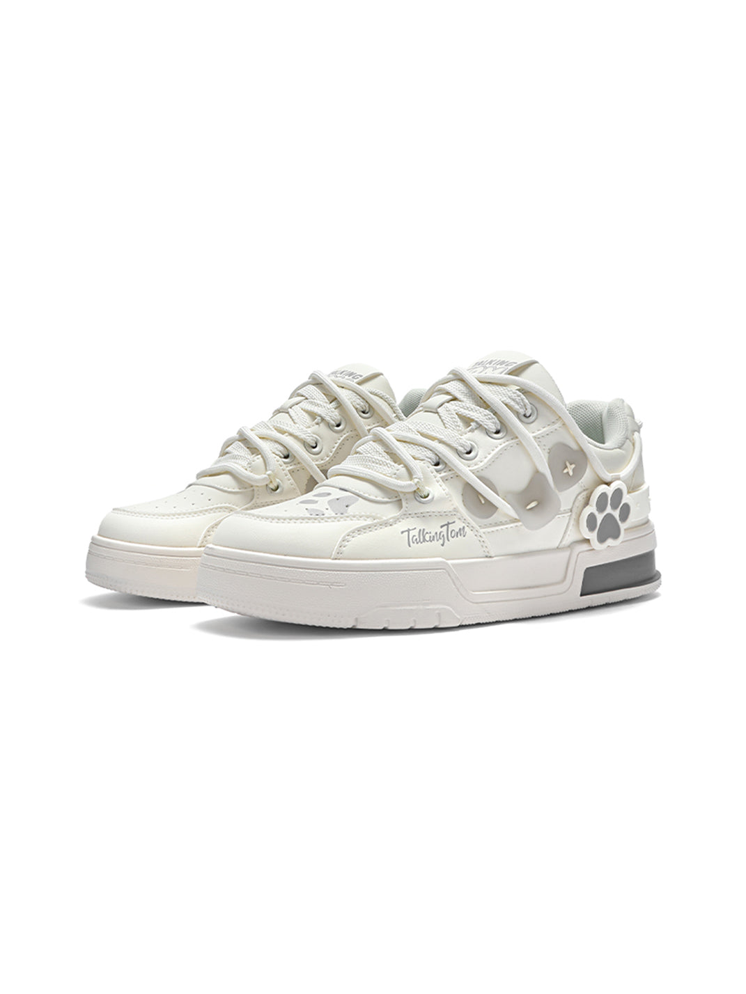 Paw-Panel Padded Low-Top Court Sneakers