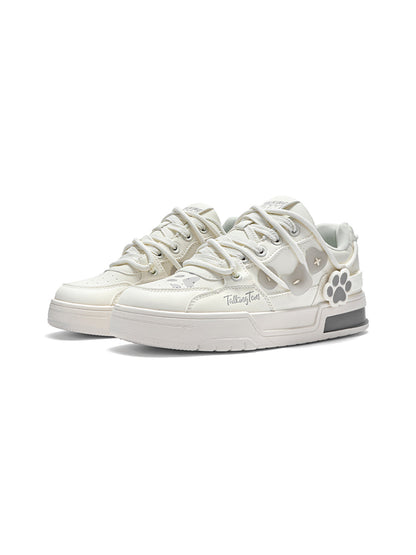 Paw-Panel Padded Low-Top Court Sneakers